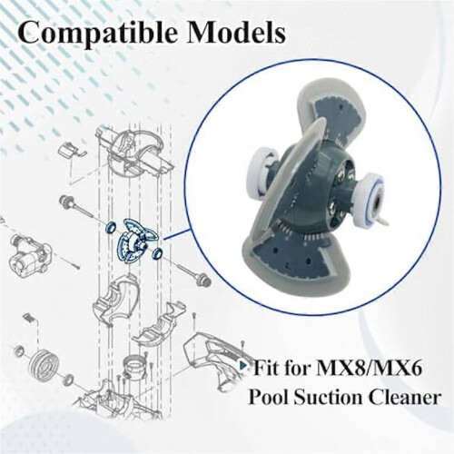 R0524900 Cleaner Engine Replacement for MX6/MX8 Pool Suction Cleaner, with Rollers on Both Sides 2