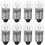 50 Pack Miniature 6V E10 Bulbs for Science Projects, Clear Lens, 2.3x1x1cm 3