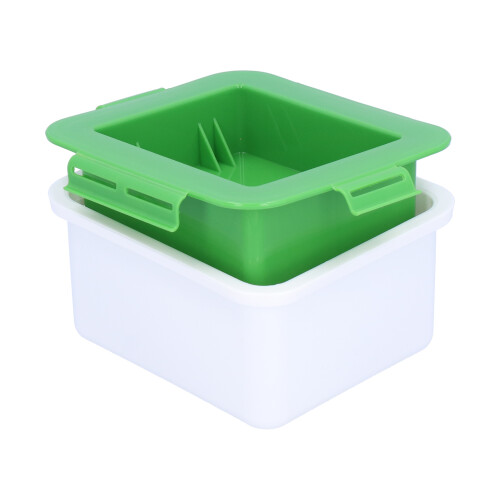 Tofu Press Squeezer Water Filter Kitchen Gadget, White & Green