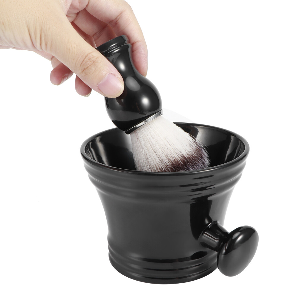 Beard Shaving Set with ABS Bowl & Nylon Brush, 11cm, 8.3cm