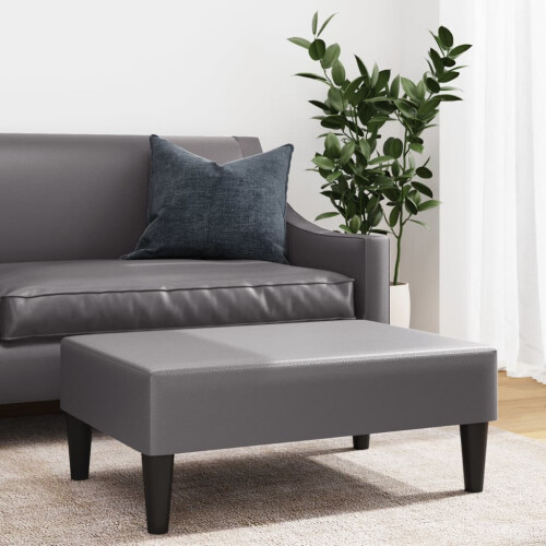 VidaXL vidaXL Fußhocker Grau 77x55x31 cm Kunstleder 2