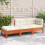 VidaXL vidaXL Gartensofa mit Kissen und Hocker 3-Sitzer 2