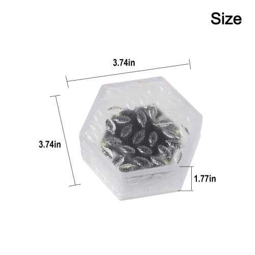 Solar Garden Lamp Hexagonal Glass Tile Light 2