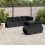 VidaXL vidaXL 7-tlg. Garten-Sofagarnitur mit Kissen Schwarz Poly Rattan 2