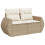 VidaXL vidaXL 8-tlg. Garten-Sofagarnitur mit Kissen Beige Poly Rattan 3