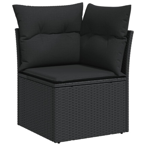 VidaXL vidaXL 8-tlg. Garten-Sofagarnitur mit Kissen Schwarz Poly Rattan 2