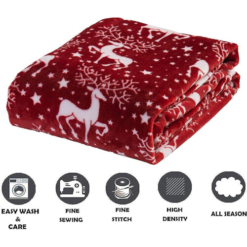 Christmas Throw Blanket Velvet Red 70x100cm 1