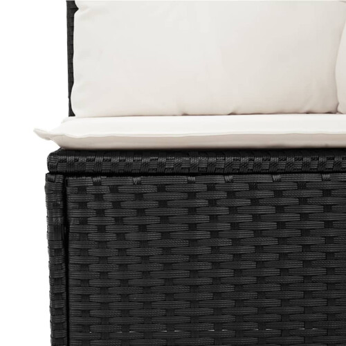 VidaXL vidaXL 11-tlg. Garten-Sofagarnitur mit Kissen Schwarz Poly Rattan 2