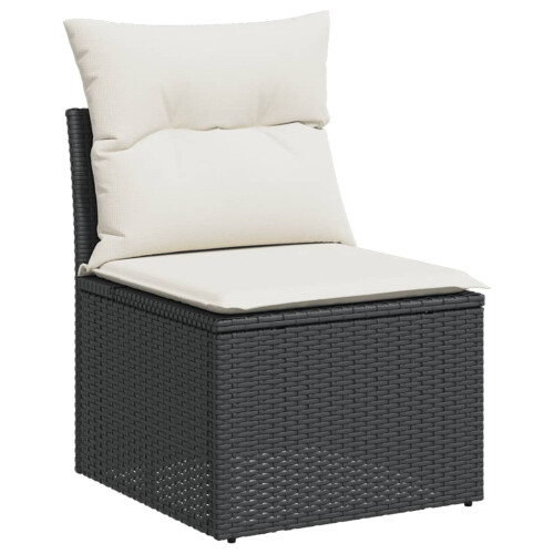 VidaXL vidaXL 10-tlg. Garten-Sofagarnitur mit Kissen Schwarz Poly Rattan 2