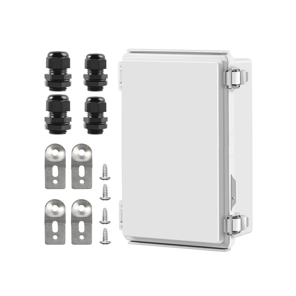 Waterproof Outdoor Project Abs Junction Box Ip67 Dustproof Enclosure With Hinged Cover, Mounting Plate 6032635014446