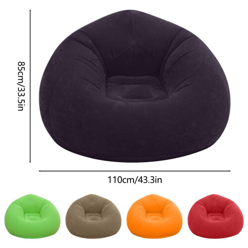 Canapé gonflable en PVC portable, 1 pièce 2