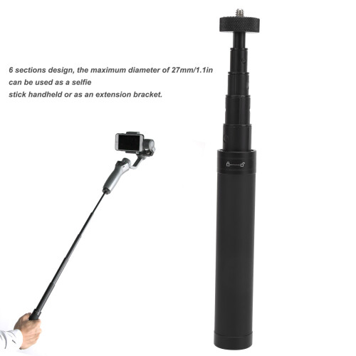 Aluminium Telescopic Selfie Stick with 6 Sections Stabilizer Tripod Lengthen 2