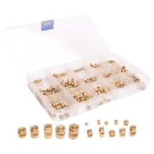 400 Inserti Filettati M2/M2.5/M3/M4/M5/M6 Kit Assortimento di Dadi Zigrinati Filettati, Inserto Termofissato per Stampa 3D in Plastica
