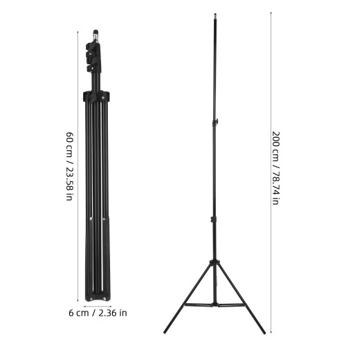 Sturdy Black Metal Light Tripod Stand for LED Ring Light 1