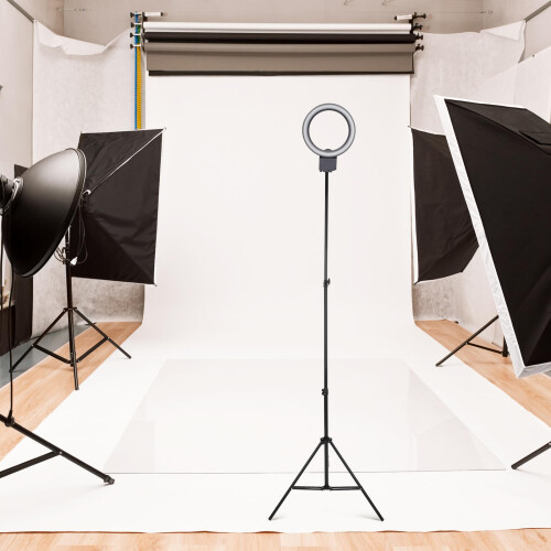 Sturdy Black Metal Light Tripod Stand for LED Ring Light 2