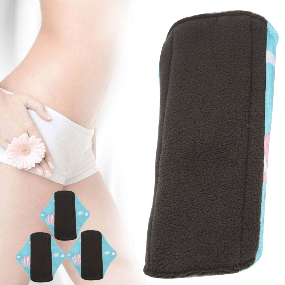 3pcs Reusable Cloth Sanitary Towels Menstrual Pads 18x18cm