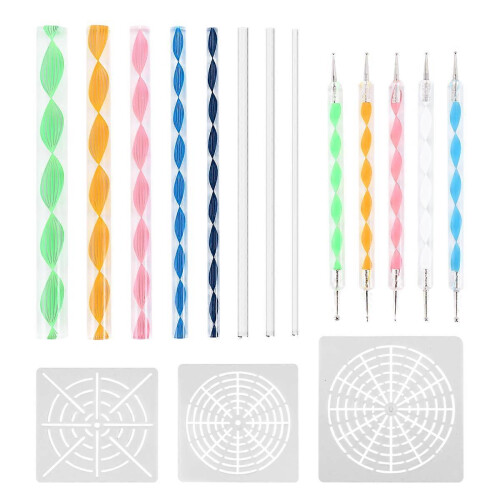 Outils pointiller pour peinture mandalas, 16 pièces 1