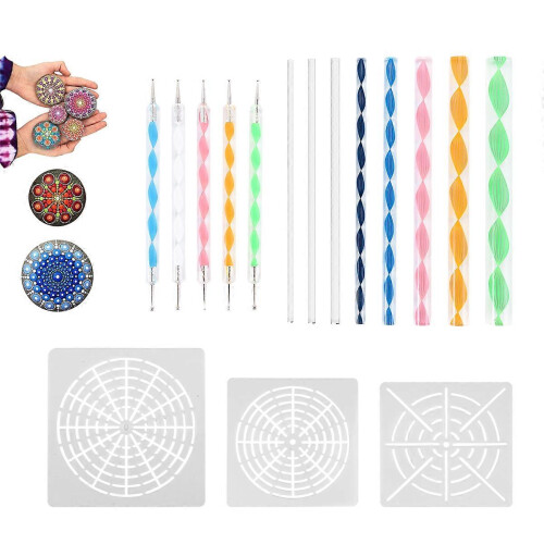 Outils pointiller pour peinture mandalas, 16 pièces 2