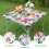 Toalha de mesa elástica de Natal 34x34, em elastano para um ajuste perfeito e sem rugas – Compatível com mesas padrão. 4