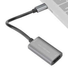 4K 1080P Video Capture Card for Gaming Type-C HDMI to Type-C Silver Gray Z29A