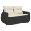 VidaXL vidaXL 9-tlg. Garten-Sofagarnitur mit Kissen Schwarz Poly Rattan 3