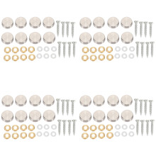 16 mm Stainless Steel Mirror Nails Screw Cap (32 Pieces)
