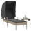 VidaXL vidaXL Sonnenliege mit Dach und Tisch Hellgrau Poly Rattan 2