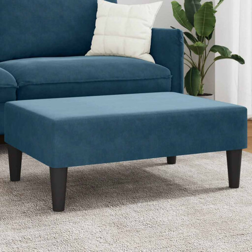 VidaXL vidaXL Fußhocker Blau 77x55x31 cm Samt 1