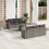 VidaXL vidaXL 7-tlg. Garten-Sofagarnitur mit Kissen Grau Poly Rattan 2