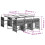 VidaXL vidaXL Garden Dining Set | Black 6