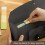 Bruine plastic accordeonmap (26,4 x 14 x 2,8 cm), draagbare documenten- en ticketorganizer 4
