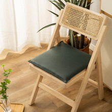 1 PCS Square PU Leather Chair Pads, Waterproof Non-Slip Soft Memory Foam Kitchen Dining Chair Seat Cushion with Removable Cover