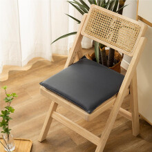 1 PCS Square PU Leather Chair Pads, Waterproof Non-Slip Soft Memory Foam Kitchen Dining Chair Seat Cushion with Removable Cover
