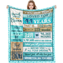 Couverture d'anniversaire pour enfants (12 ans) 60 x 50 pouces
