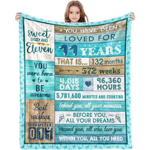 Coperta per il 12 compleanno per bambini, 60x50 pollici