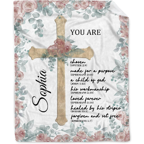 Tree Healing Scripture Fleece Throw Blanket 40x50 inches