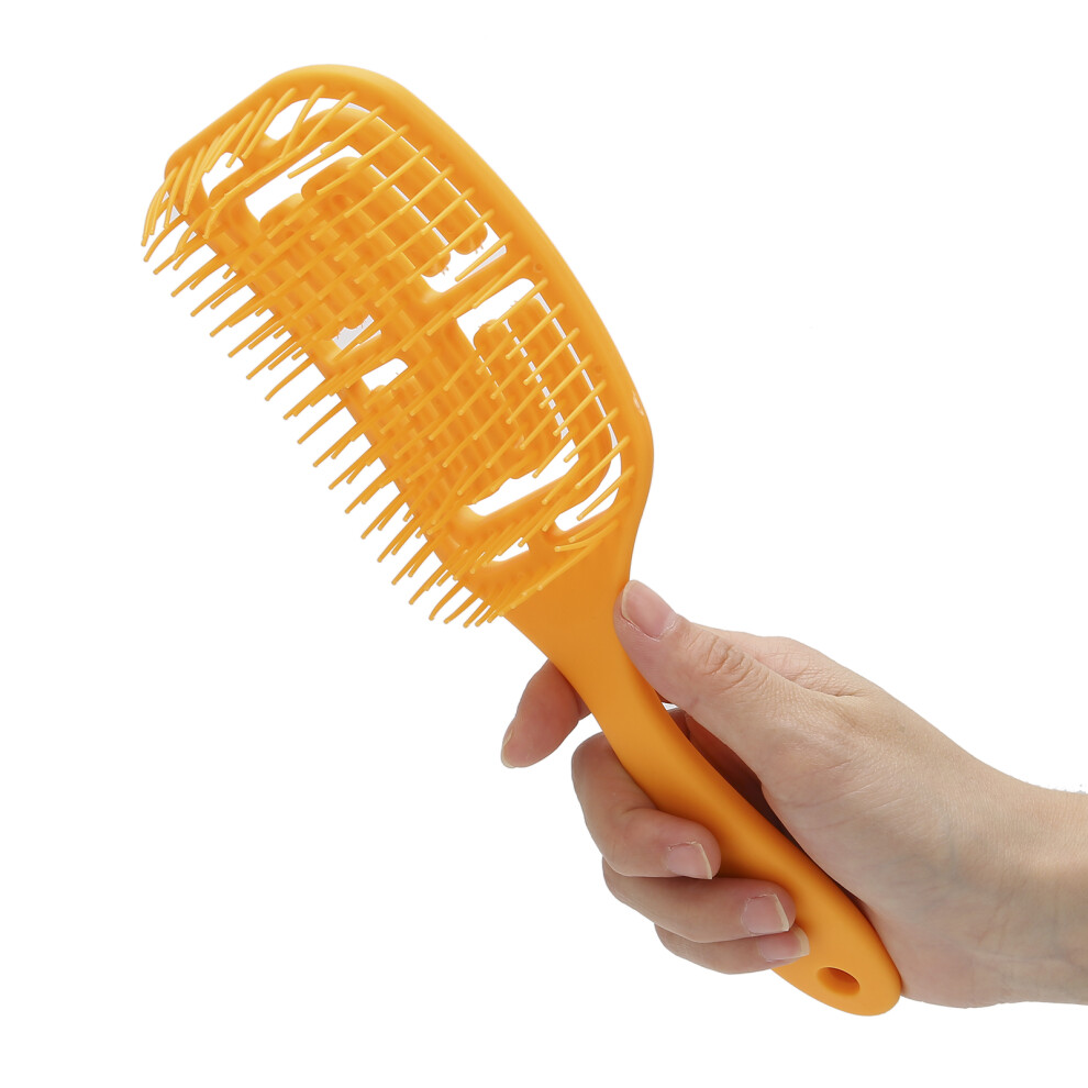 Orange Styling & Detangling Hair Comb For Unisex Curly Hair Scalp Massage