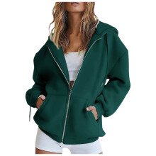 Lightweight Hoodies for Women Pumpkin Printed Hoodie Lightweight Tunic Pullover Casual Jacket Winter Clothes, Green, Size S