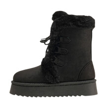 Snow Boots for Men Size 13, Winter Shoes for Women 2025 Platform, Cushioned, Zip, Riding, Split Toe, Sportswear, Black, Size 8