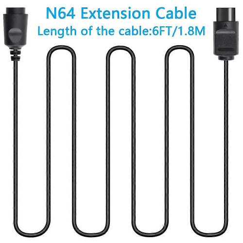 Lot de 4 câbles d'extension de 1,8 m pour manette Nintendo 64 (N64). 2