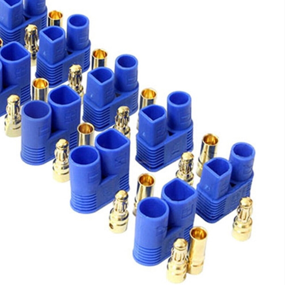 Museya 2Pack Rc Connector Banana Connectors Plugs Blue Metal For Electronics Enthusiasts 9489952049281