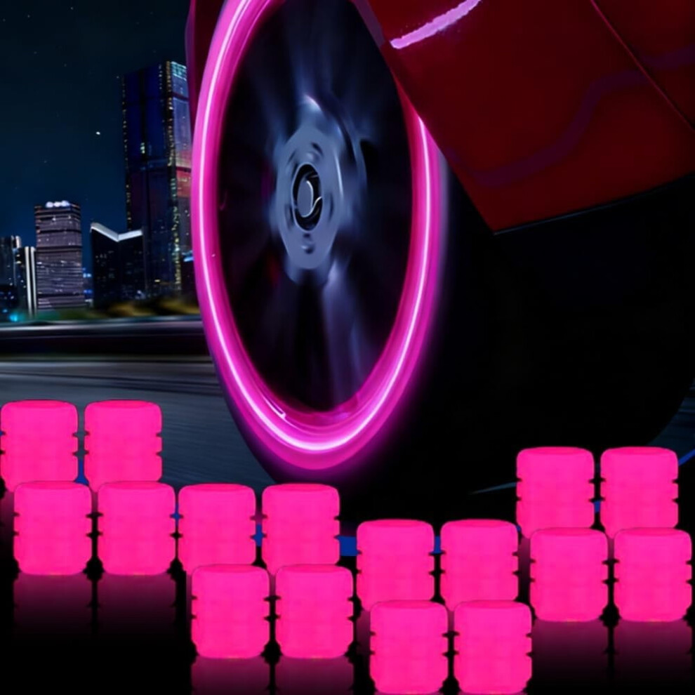 Glow-In-The- Tire Valve Stem Caps Â Luminous Abs Covers Compatible With Car, Truck, Suv, Motorcycle, Bike Dark 9489952049328