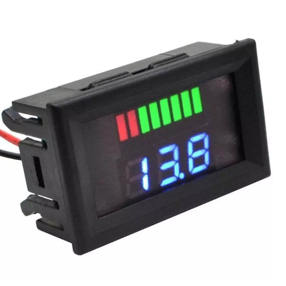 12V-72V Digital Voltmeter For Car,Marine,Motorcycle - Led Battery Gauge With Health Indicator Bars - Wide Range Voltage Meter 9489952049663