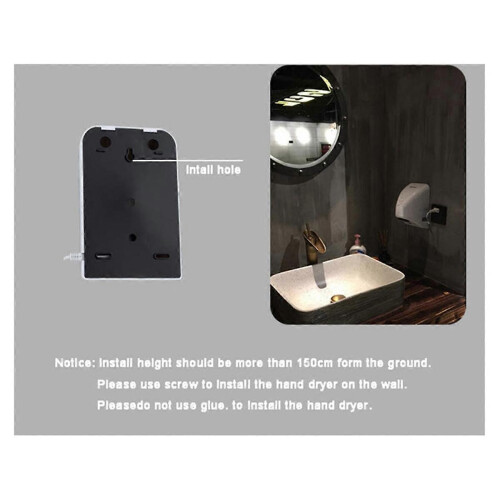 Sèche-mains automatique 600W pour salle de bain 2