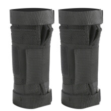 Adjustable 1KG Steel Ankle Weights Pair, Black, Fitness Exercise