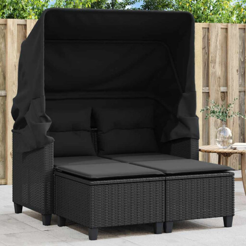 VidaXL vidaXL Garden Sofa | Black 1