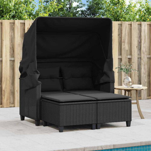VidaXL vidaXL Garden Sofa | Black 2