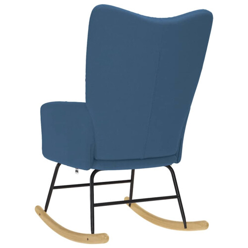 VidaXL vidaXL Schaukelstuhl Blau Stoff 1