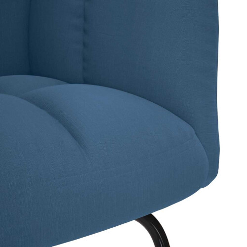 VidaXL vidaXL Schaukelstuhl Blau Stoff 2