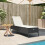 VidaXL vidaXL Sonnenliege mit Auflage Schwarz Poly-Rattan 2